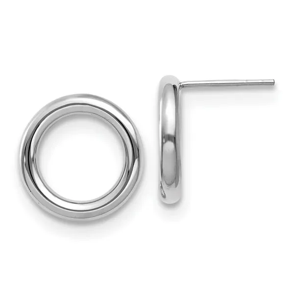 14K White Gold Polished Earrings Jewelry Design Studio Jensen Beach, FL