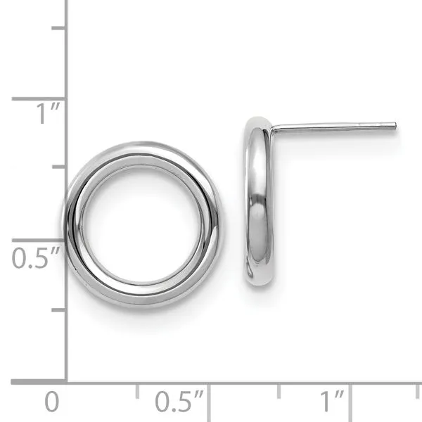 14K White Gold Polished Earrings Image 4 Jewelry Design Studio Jensen Beach, FL