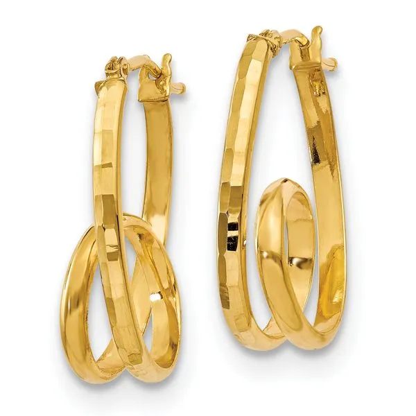 14K Yellow Gold Polished Earrings Image 2 Jewelry Design Studio Jensen Beach, FL