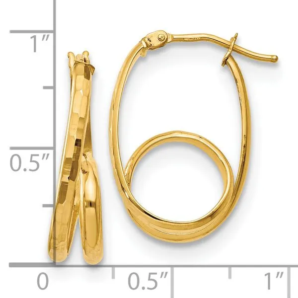 14K Yellow Gold Polished Earrings Image 4 Jewelry Design Studio Jensen Beach, FL