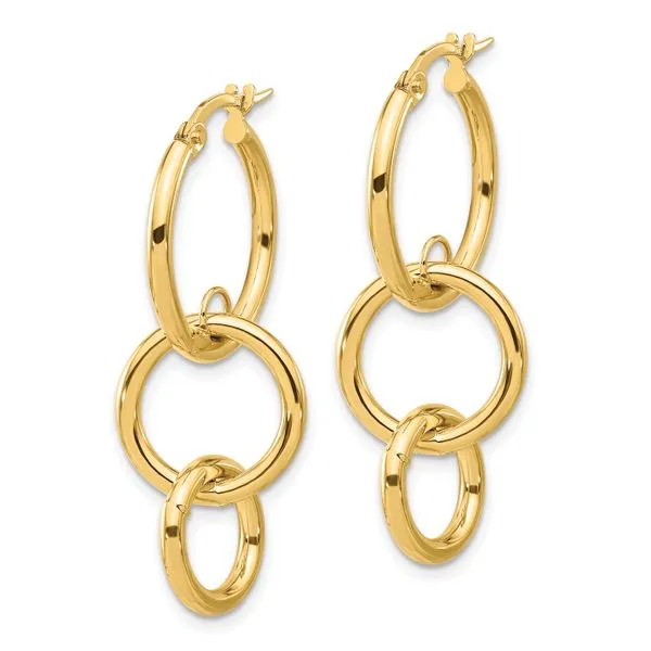 Leslie's 14K Polished Double Round Hoop Earrings Image 2 Jewelry Design Studio Jensen Beach, FL