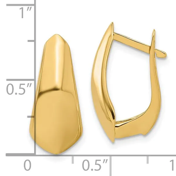 Leslie's 14K Polished Hoop Earrings Image 4 Jewelry Design Studio Jensen Beach, FL