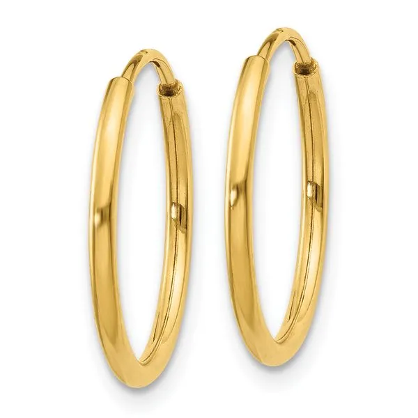 Leslie's 14k 1.25mm Endless Hoop Earring Image 2 Spencer's Jewelers Athens, GA