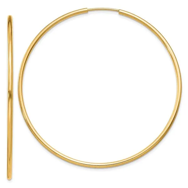 Leslie's 14k 1.5mm Polished Round Endless Hoop Earrings Jewelry Design Studio Jensen Beach, FL