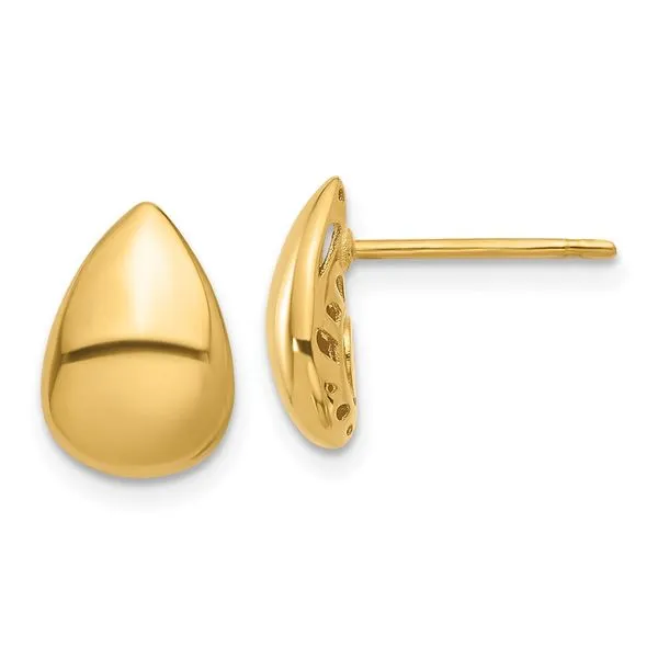 Leslie's 14K Polished Teardrop Post Earrings Morin Jewelers Southbridge, MA