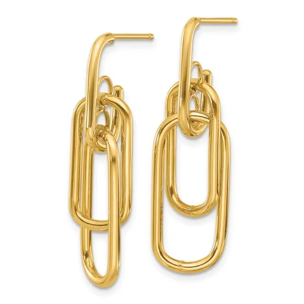 Leslie's 14K Polished Post Dangle Earrings Image 2 Tidwells of Greenwood Greenwood, SC