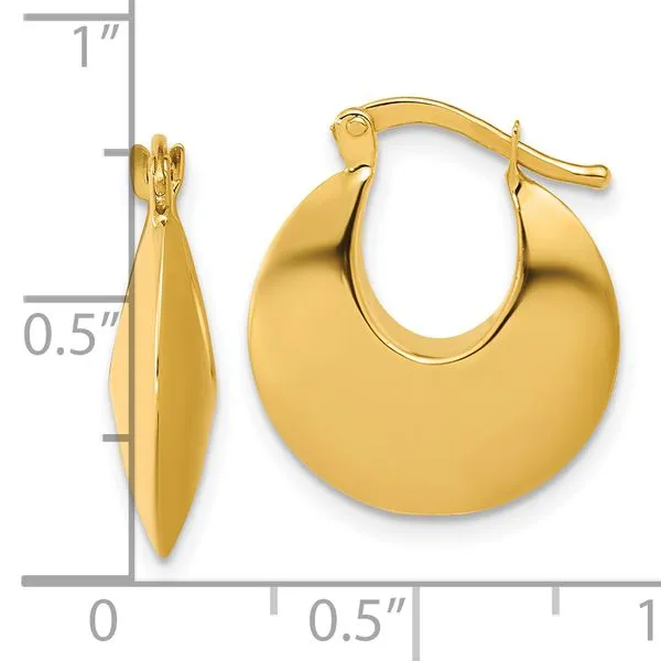 Leslie's 14K Polished Round Hoop Earrings Image 4 Quantum Qarat  Phoenix, AZ