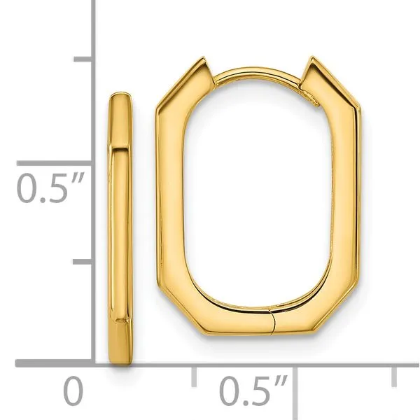 Leslie's 14K Polished Hinged Hoop Earrings Image 4 Valentine's Fine Jewelry Dallas, PA