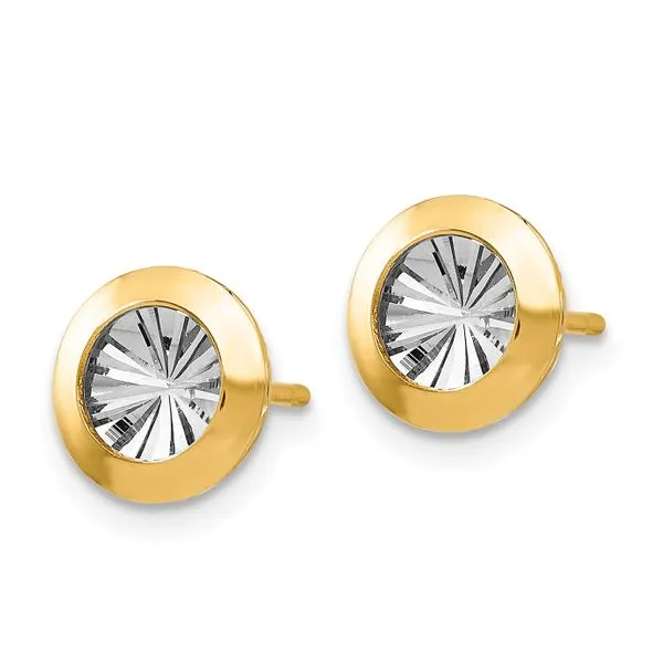 14K Yellow Gold Polished Earrings Image 2 Jewelry Design Studio Jensen Beach, FL