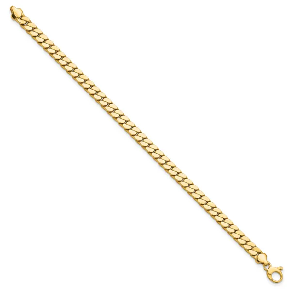 Leslie's 14K Men's Polished Fancy Link Bracelet Image 2 Peran & Scannell Jewelers Houston, TX