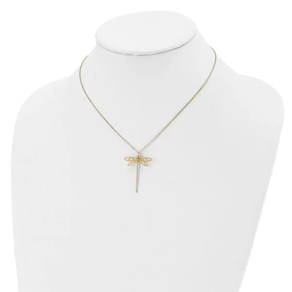 Leslie's 14K Polished Dragonfly w/2 in ext. Necklace Image 4 Peran & Scannell Jewelers Houston, TX