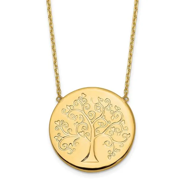 Leslie's 14k Polished Tree of Life Necklace Peran & Scannell Jewelers Houston, TX