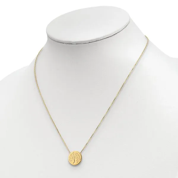 Leslie's 14k Polished Tree of Life Necklace Image 3 Peran & Scannell Jewelers Houston, TX