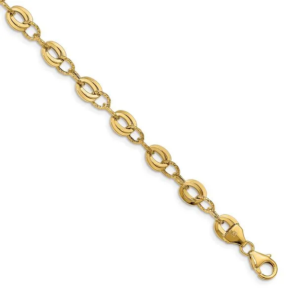 Leslie's 14k D/C Fancy Link Bracelet Spencer's Jewelers Athens, GA