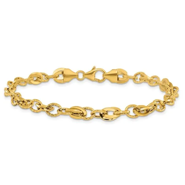 Leslie's 14k D/C Fancy Link Bracelet Image 3 Spencer's Jewelers Athens, GA