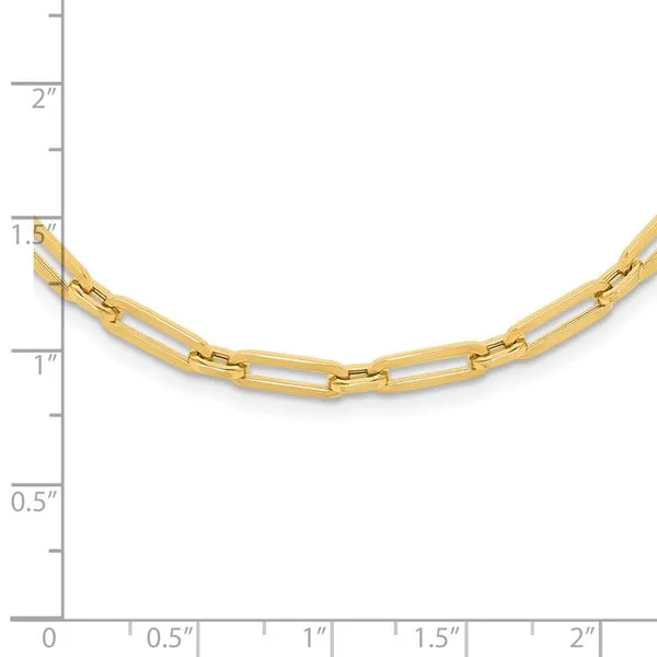 Leslie's 14K Polished Flat Oval Link Necklace Image 4 Johnson Jewellers Lindsay, ON