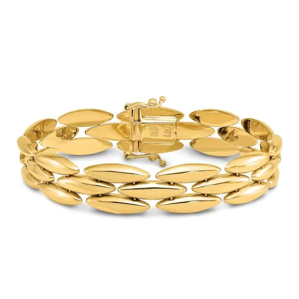 Leslie's 14k Polished Fancy Link Bracelet Image 3 Johnson Jewellers Lindsay, ON