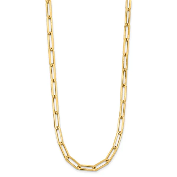 Leslie's 14K Polished Fancy Link Necklace Image 2 Johnson Jewellers Lindsay, ON