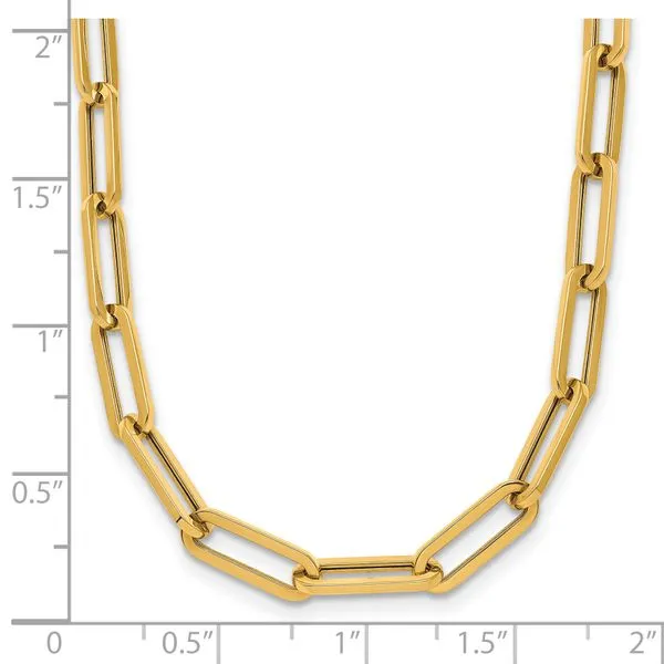 Leslie's 14K Polished Fancy Link Necklace Image 4 Mitchell's Jewelry Norman, OK