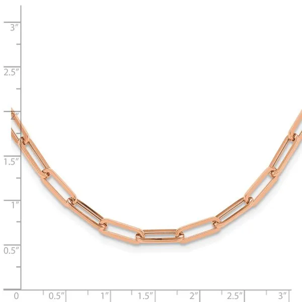 Leslie's 14K Rose Gold Polished Fancy Link Necklace Image 4 Grayson & Co. Jewelers Iron Mountain, MI