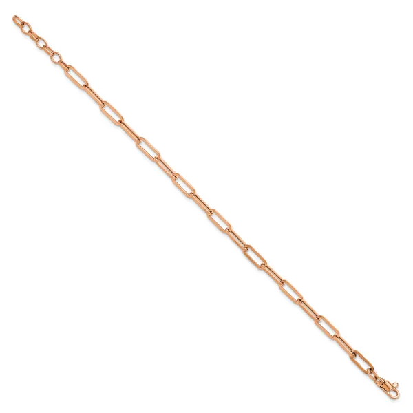 Leslie's 14K Rose Gold Polished Fancy Link with 1in ext Bracelet Image 2 Trenton Jewelers Ltd. Trenton, MI