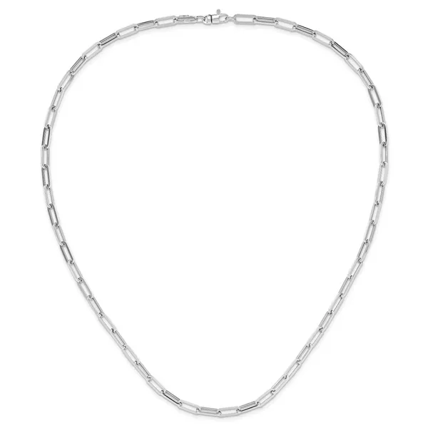 Leslie's 14K White Gold Polished Fancy Link Necklace Image 4 Jewelry Design Studio Jensen Beach, FL