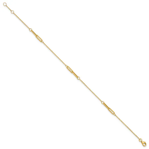 Leslie's 14K Polished w/ .5in ext. Anklet Image 2 Diamond Design Jewelers Somerset, KY