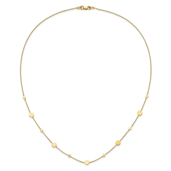 Leslie's 14k Polished Disc Necklace Image 2 Mitchell's Jewelry Norman, OK