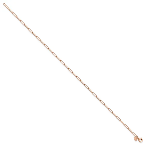 Leslie's 14K Rose Gold Polished Fancy Link Bracelet Image 2 Diamond Design Jewelers Somerset, KY