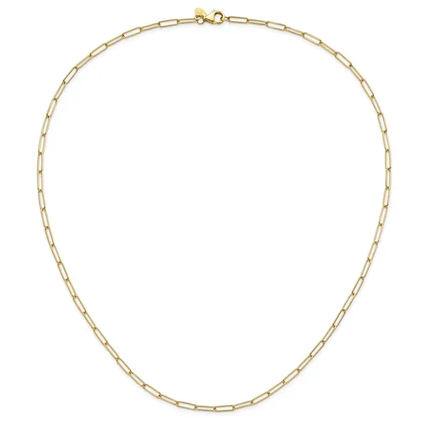 Leslie's 14K Polished Fancy Link Necklace Image 4 Barnett Jewelers Jacksonville, FL