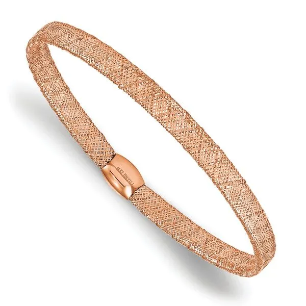 Leslie's 14k with Rose Gold Plating Stretch Bangle Diamond Design Jewelers Somerset, KY