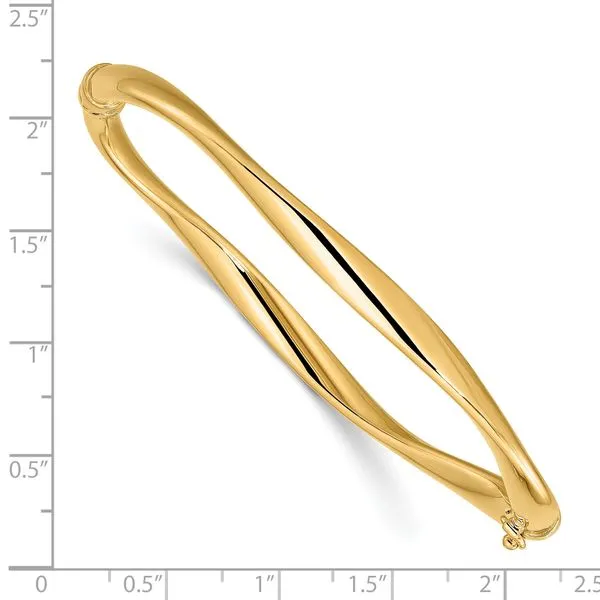 Leslie's 14K Polished Twisted Hinged Bangle Image 3 Diamond Design Jewelers Somerset, KY