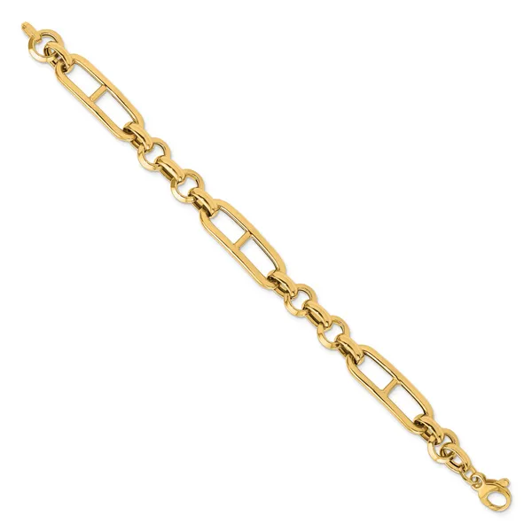 Leslie's 14K Polished Fancy Link Bracelet Image 2 Johnson Jewellers Lindsay, ON