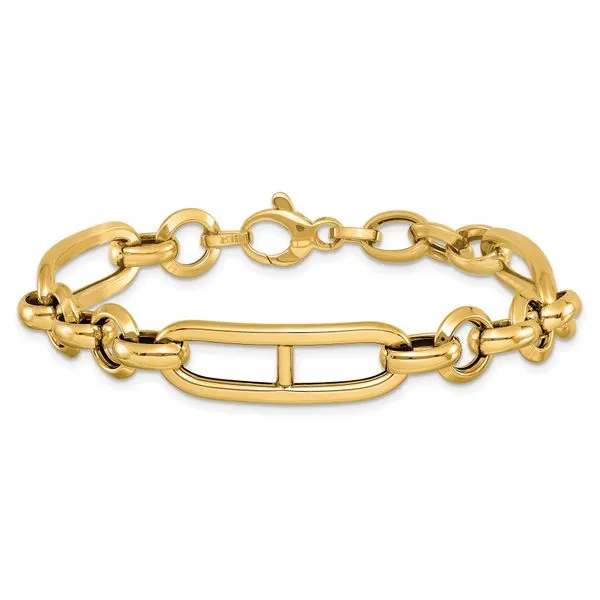 Leslie's 14K Polished Fancy Link Bracelet Image 3 Johnson Jewellers Lindsay, ON