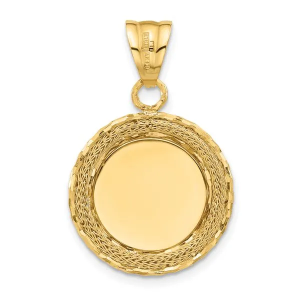 Leslie's 14K Diamond-cut Natural Shell Floral Cameo Pendant Image 3 Peran & Scannell Jewelers Houston, TX