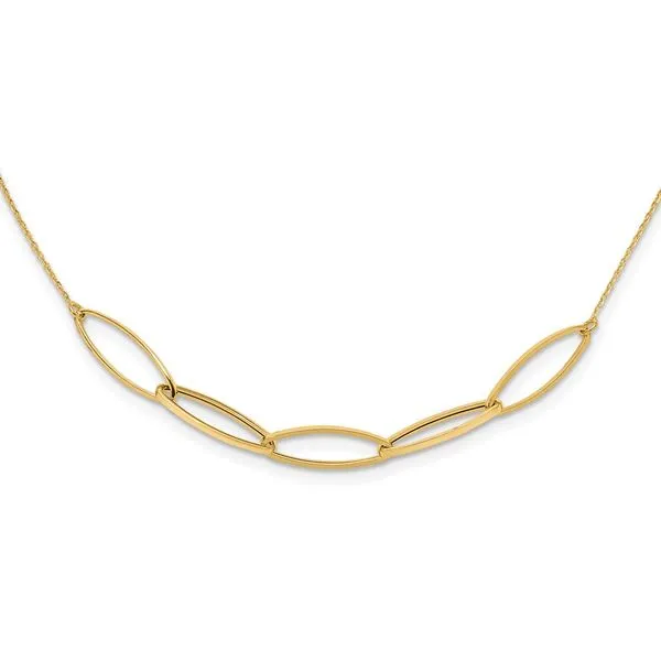Leslie's 14K Polished Fancy Link 16.5in with 1in. Ext Necklace Johnson Jewellers Lindsay, ON
