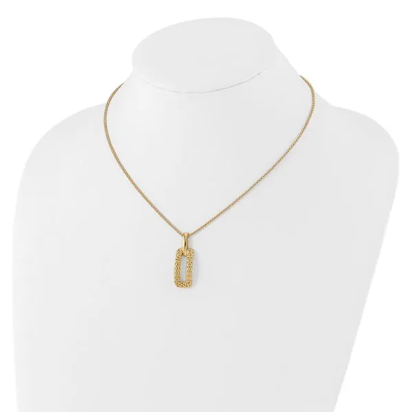 Leslie's 14K Polished and Textured Fancy Necklace Image 4 Johnson Jewellers Lindsay, ON