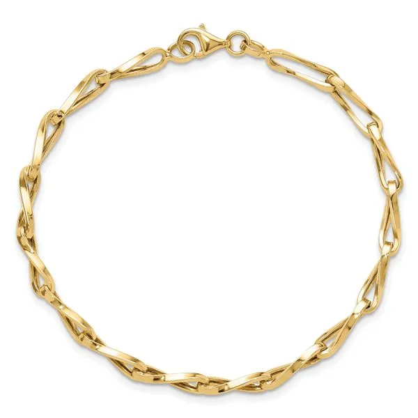 Leslie's 14K Polished Fancy Link Bracelet Image 4 Johnson Jewellers Lindsay, ON