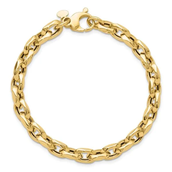 Leslie's 14K Polished Fancy Link Bracelet Image 4 Johnson Jewellers Lindsay, ON