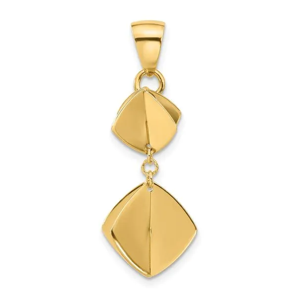Leslie's 14K Polished Fancy Dangle Pendant Spencer's Jewelers Athens, GA