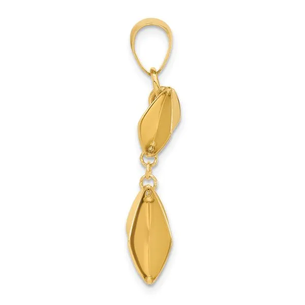 Leslie's 14K Polished Fancy Dangle Pendant Image 2 Spencer's Jewelers Athens, GA