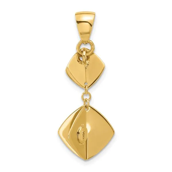 Leslie's 14K Polished Fancy Dangle Pendant Image 3 Diny's Jewelers Middleton, WI