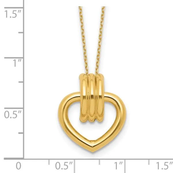 Leslie's 14K Polished Heart Necklace Image 4 Jewelry Design Studio Jensen Beach, FL