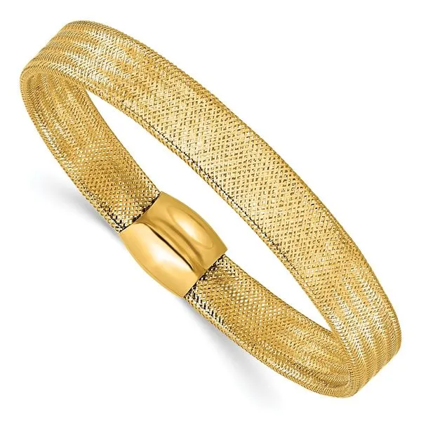 Leslie's 14K Mesh Slip-on Stretch Bracelet Delfine's Jewelry Charleston, WV