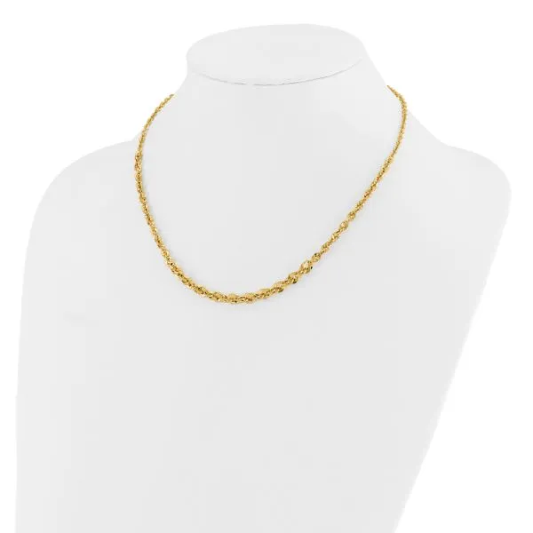 Leslie's 14k Polished and D/C Fancy Link Graduated 18in Necklace Image 3 Jerald Jewelers Latrobe, PA