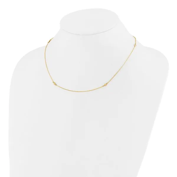 Leslie's 14k Polished D/C 18in Necklace Image 3 Ask Design Jewelers Olean, NY