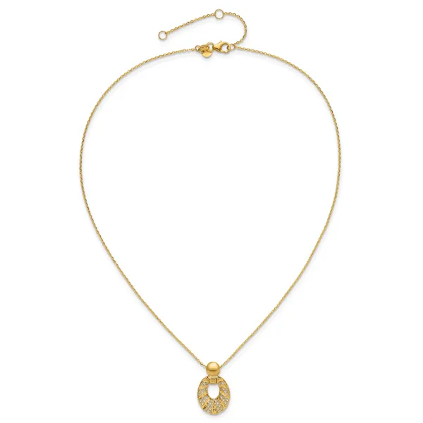 Leslie's 14k Polished D/C 16in w/2.25in ext. Necklace Image 4 Thomas A. Davis Jewelers Holland, MI