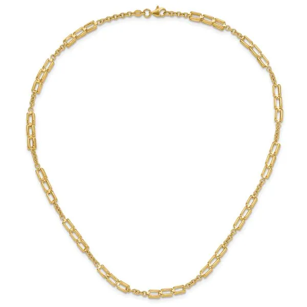 Leslie's 14K Polished Fancy Link Necklace Image 4 Albert's Jewelers Kingsland, GA