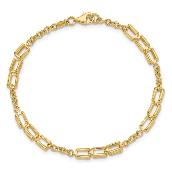 Leslie's 14K Polished Fancy Link Bracelet Image 4 Johnson Jewellers Lindsay, ON
