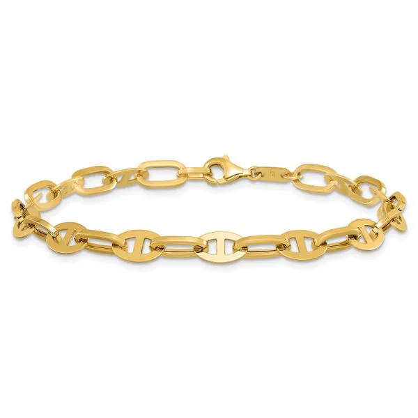 Leslie's 14K Polished Fancy Link Bracelet Image 3 Tidwells of Greenwood Greenwood, SC